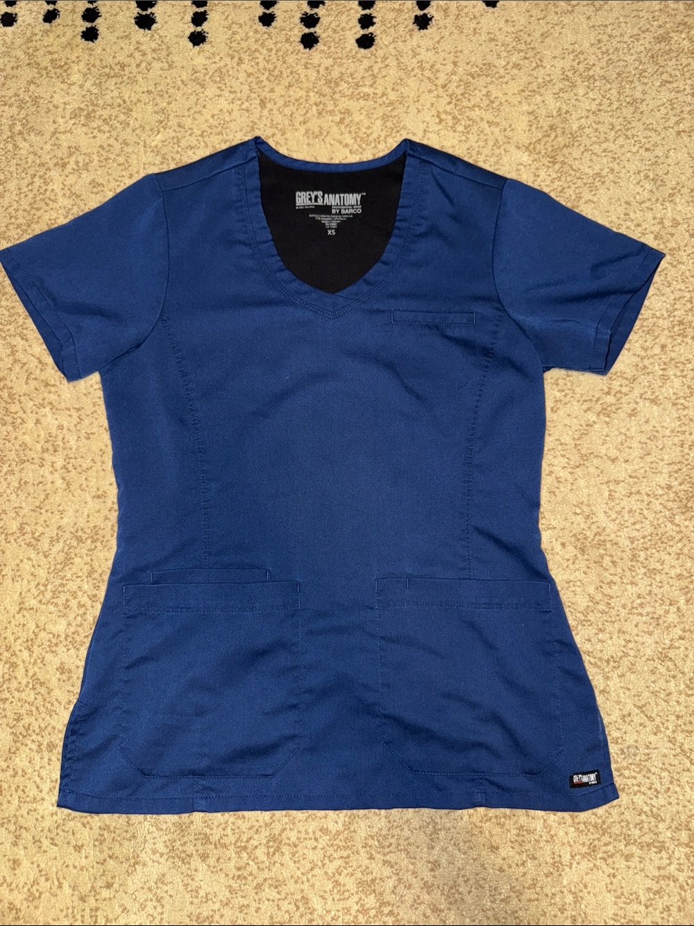 Grey's Anatomy Royal Blue V-Neck Scrub Top